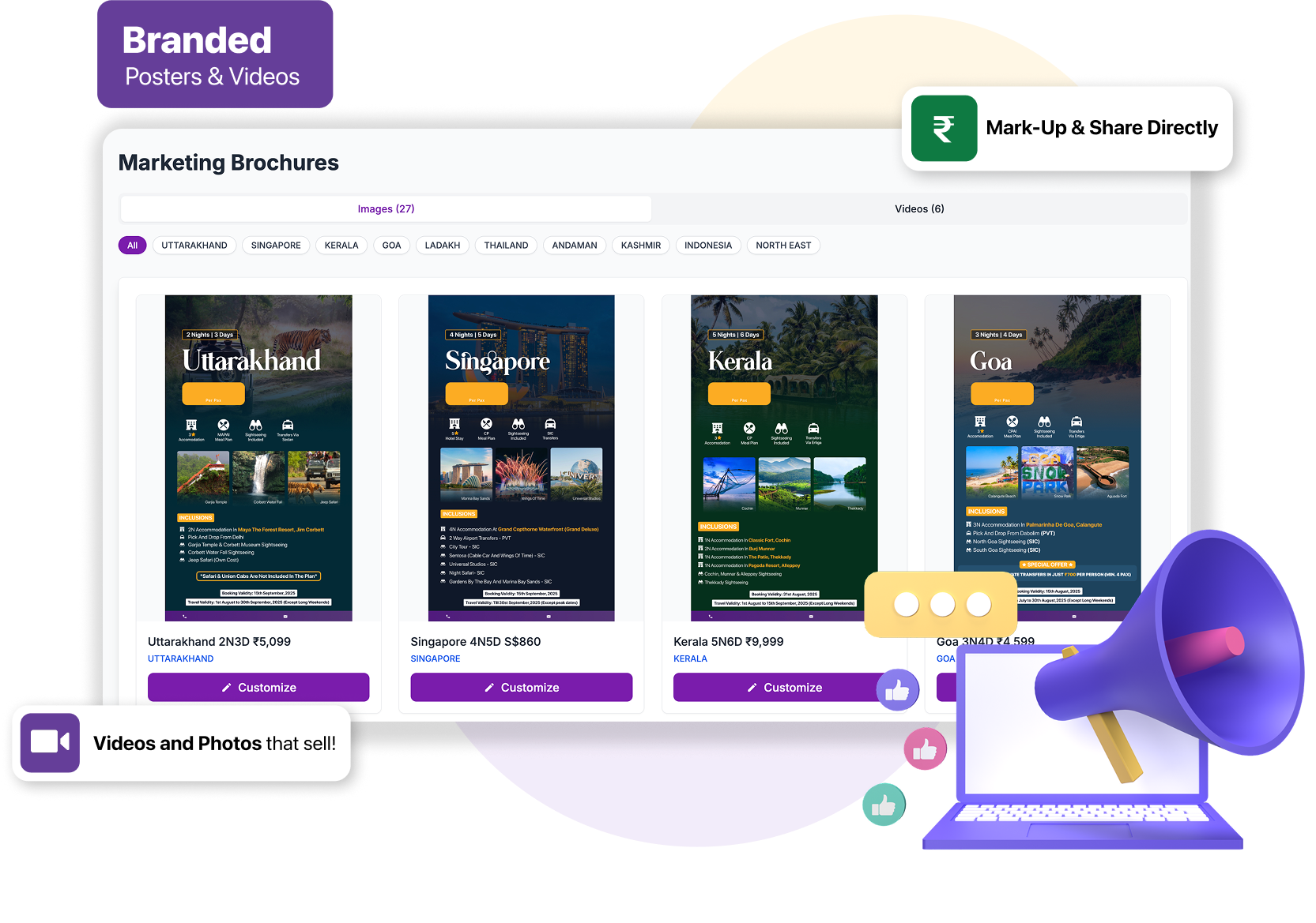 Choose from over 100+ itineraries